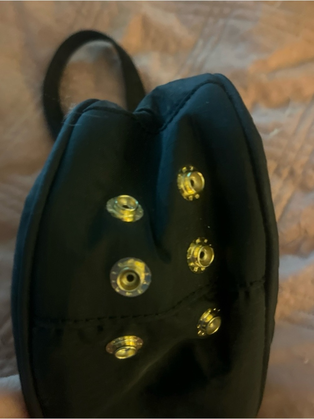 LAMB Lesportsac Ribbon Detail BOW Black Handbag with Gold Tag Accent - Picture 9 of 12